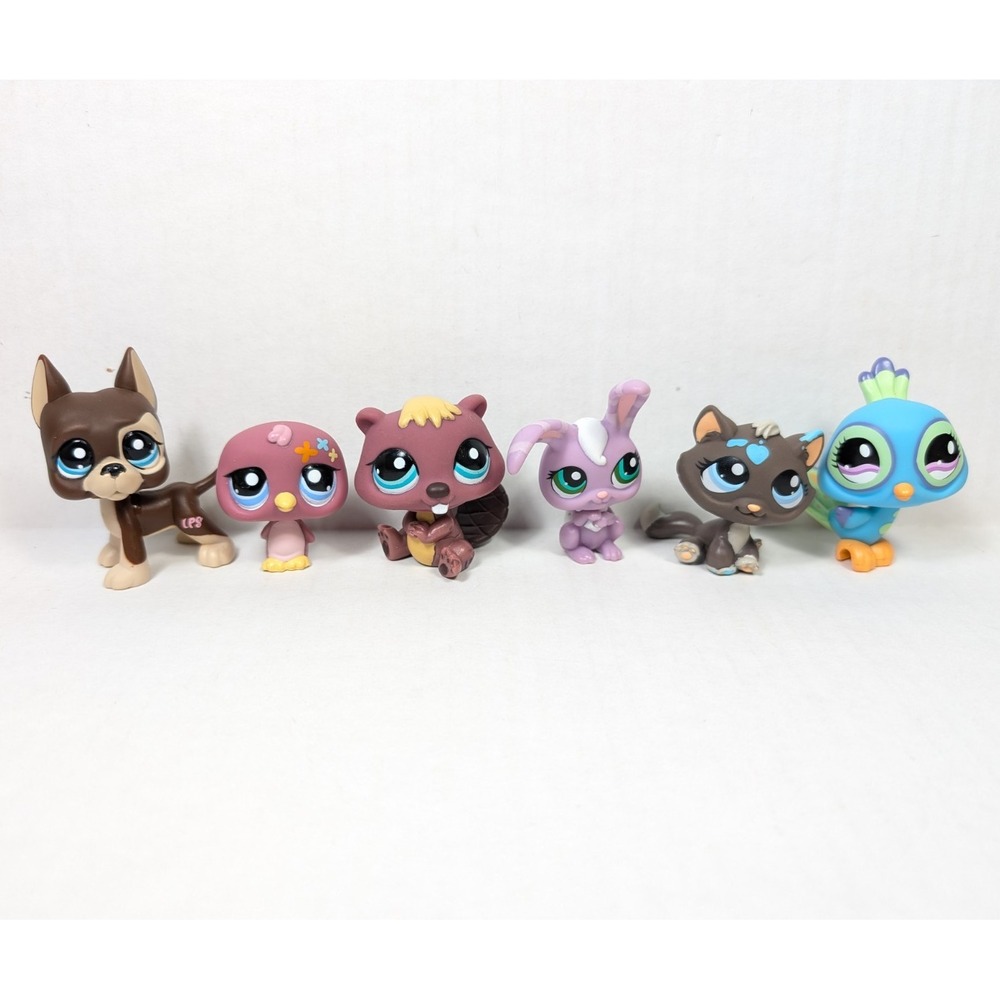 Littlest Pet Shop 6 Pets Friends from Video Game #810 815 817 828 869 1448